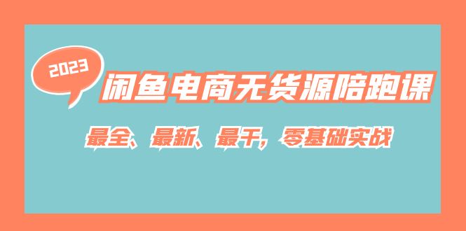 闲鱼电商无货源陪跑课，最全、最新、最干，零基础实战-赛德副业库