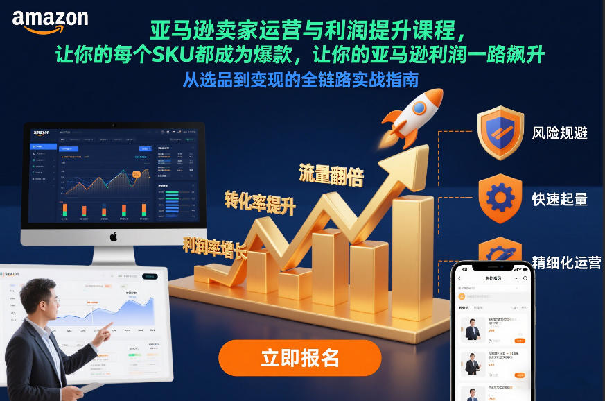 亚马逊卖家运营与利润提升课程,让你的每个SKU都成为爆款,让你的亚马逊利润一路飙升(更新12月)-赛德副业库