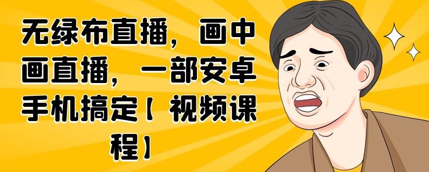无绿布直播，画中画直播，一部安卓手机搞定【视频课程】-赛德副业库