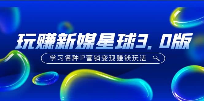 《玩赚新媒星球3.0版》学习各种IP营销变现玩法(价值498)-赛德副业库