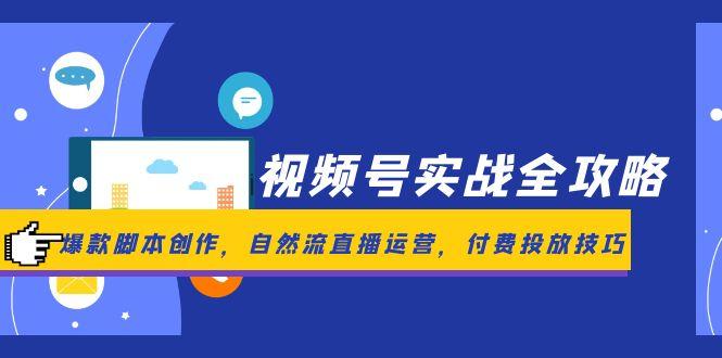 （14925期）视频号实战全攻略，爆款脚本创作，自然流直播运营，付费投放技巧-赛德副业库