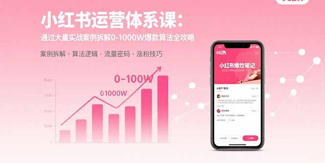 （15792期）小红书运营体系课：通过大量实战案例拆解0-1000W爆款算法全攻略-赛德副业库