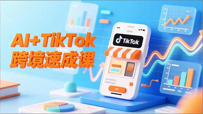 （16745期）AI+TikTok跨境速成课，智能翻译、店铺定位、流程拆解，7天高效上线运营-赛德副业库