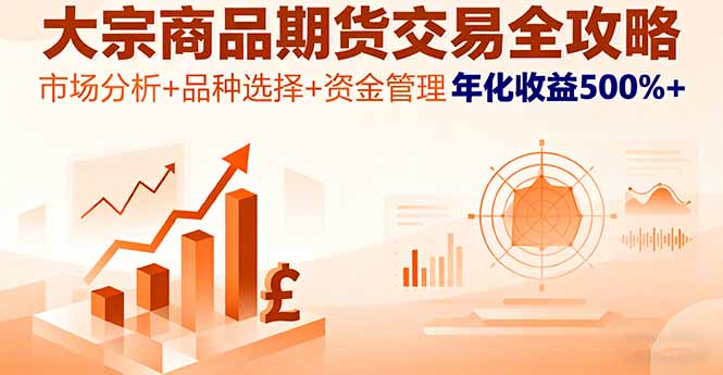 （16083期）大宗商品期货交易全攻略，市场分析+品种选择+资金管理，年化收益500%+-赛德副业库