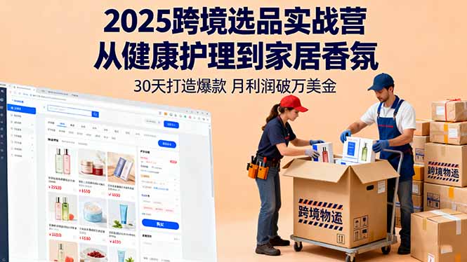 （16186期）2025跨境选品实战营：从健康护理到家居香氛，30天打造爆款,月利润破万美金-赛德副业库