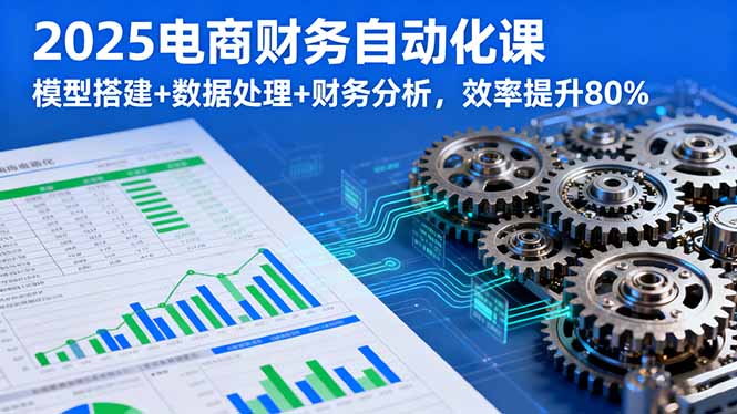 （16021期）2025电商财务自动化课，模型搭建+数据处理+财务分析，效率提升80%-赛德副业库