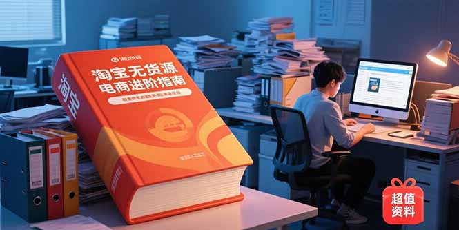(15317期)淘宝无货源电商进阶指南,包含新人课、进阶课,配套资料,蓝海选品等-赛德副业库