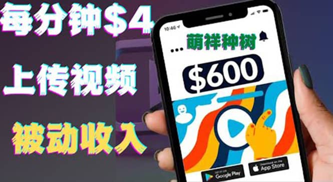 只需要上传视频然后每分钟赚4美元项目：详细操作步骤，新手也可操作-赛德副业库