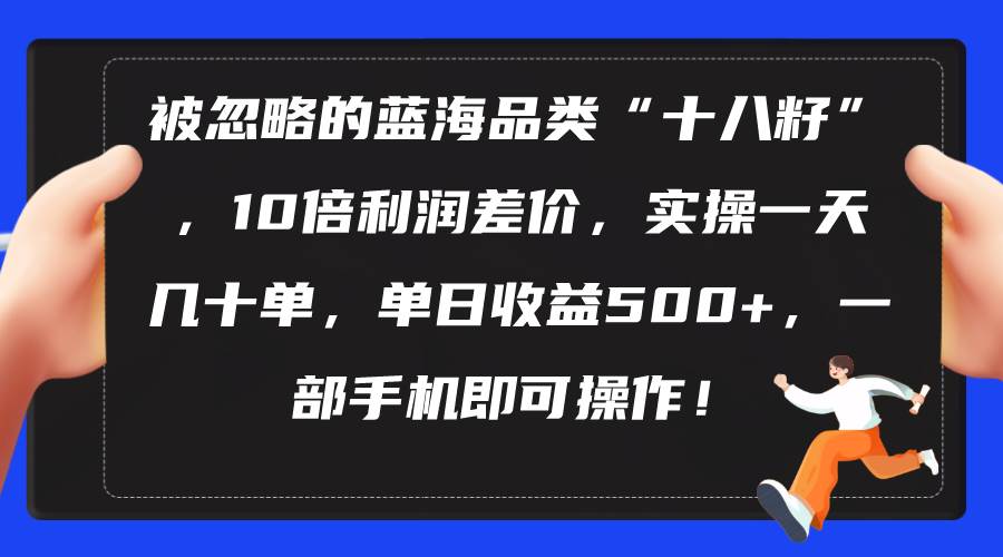 (10696期)被忽略的蓝海品类“十八籽”,10倍利润差价,实操一天几十单 单日收益500+-赛德副业库