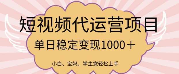 2025最新风口项目，短视频代运营日入多张【揭秘】-赛德副业库