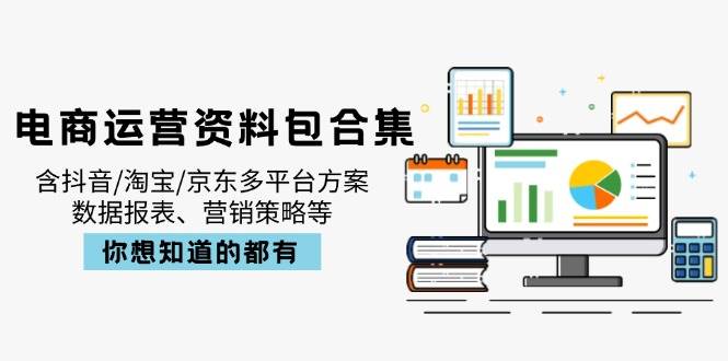 (14183期)电商运营资料包合集,含抖音/淘宝/京东多平台方案,数据报表、营销策略等-赛德副业库