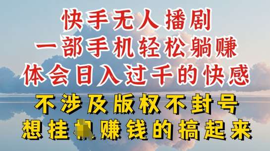 快手无人直播，不封号不违规到底是怎么做到的，深层揭秘玩法，超简单又赚钱【揭秘】-赛德副业库