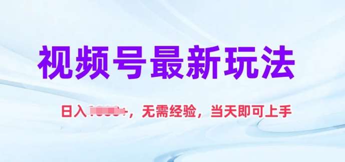 视频号最新玩法，日入1k+，无需经验，当天即可上手【揭秘】-赛德副业库