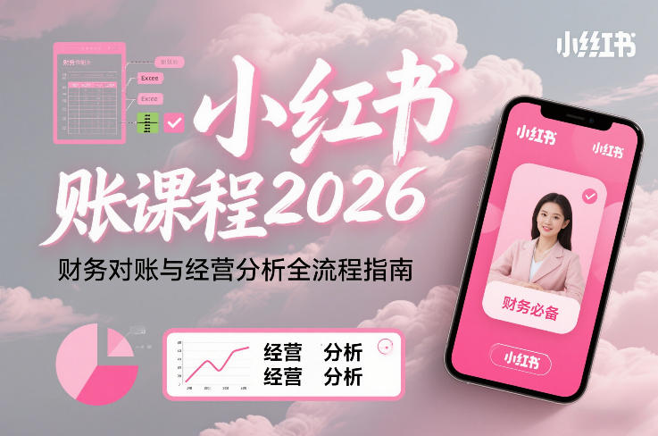小红书对账课程2026,财务对账与经营分析全流程指南-赛德副业库