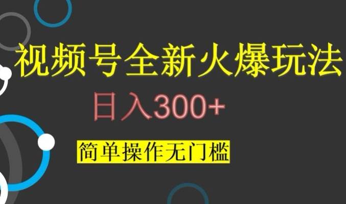 视频号最新爆火玩法，日入300+，简单操作无门槛【揭秘】-赛德副业库