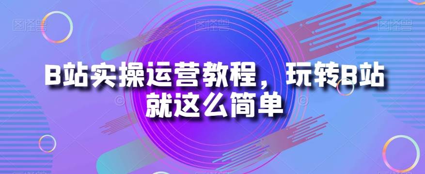 B站实操运营教程，玩转B站就这么简单-赛德副业库