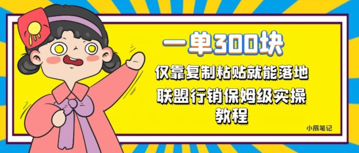 一单轻松300元，仅靠复制粘贴，每天操作一个小时，联盟行销保姆级出单教程，正规长久稳定副业【揭秘】-赛德副业库