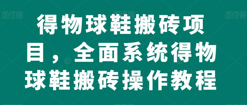 得物球鞋搬砖项目，全面系统得物球鞋搬砖操作教程【揭秘】-赛德副业库