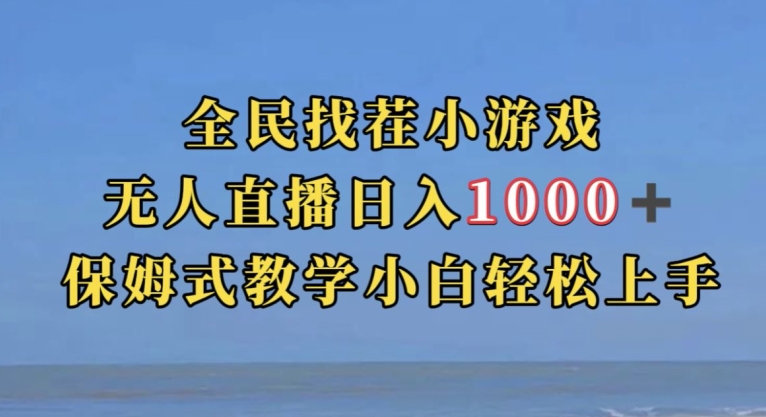 全民找茬小游戏直播玩法，抖音爆火直播玩法，日入1000+-赛德副业库