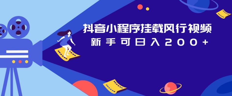抖音小程序挂载风行视频,新手可日入200+-赛德副业库