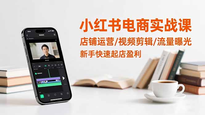 （16536期）小红书电商实战课：店铺运营/视频剪辑/流量曝光，新手快速起店盈利-赛德副业库