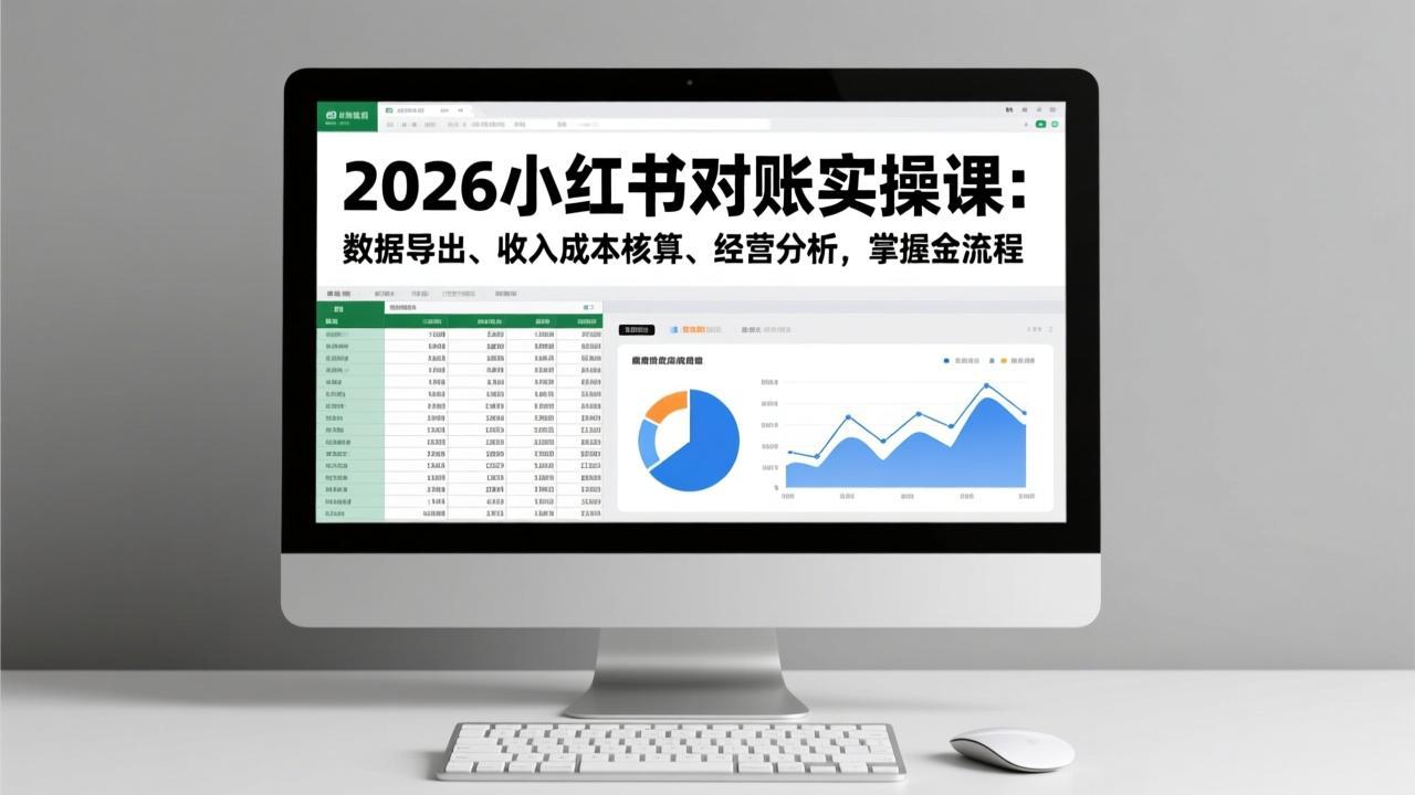 (17071期)2026小红书对账实操课:数据导出、收入成本核算、经营分析,掌握全流程-赛德副业库