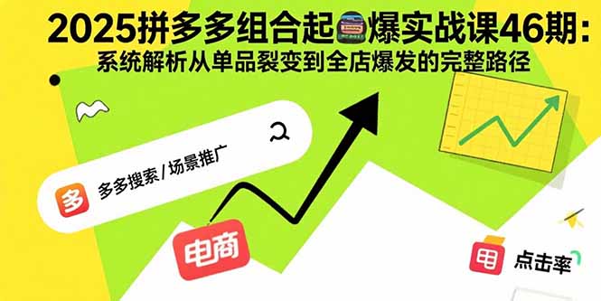 （15816期）2025拼多多组合起爆实战课46期：系统解析从单品裂变到全店爆发的完整路径-赛德副业库