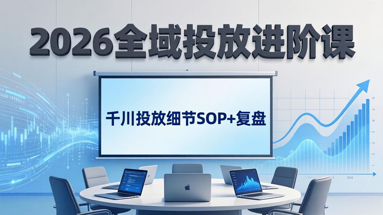 (17798期)2026全域投放进阶课:杭州线下3天实战,千川投放细节SOP+复盘,撬动自然流量-赛德副业库