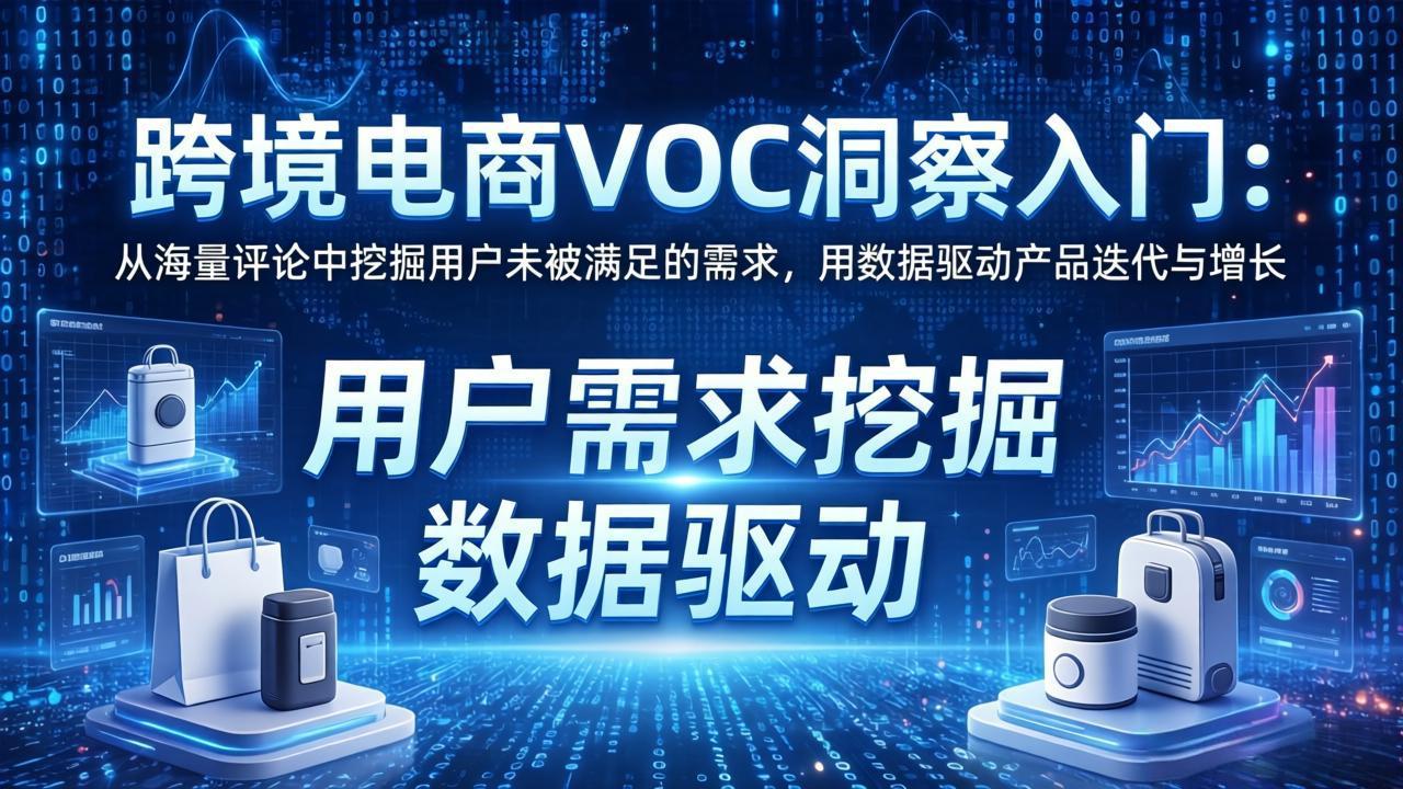 （17796期）跨境电商VOC洞察入门：从海量评论中挖掘用户未被满足的需求，用数据驱动产品迭代与增长-赛德副业库