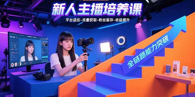 （15701期）新人主播培养课：平台适应-流量获取-粉丝留存-收益提升 全链路能力突破-赛德副业库
