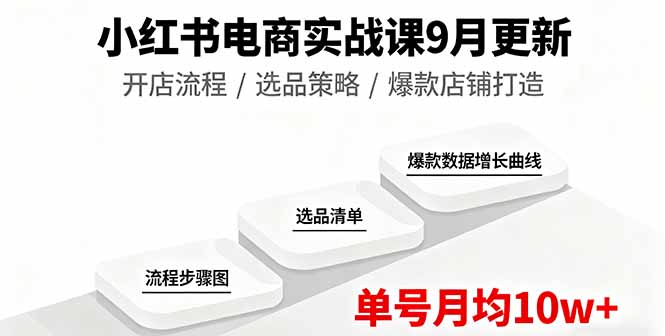 （16120期）小红书电商实战课9月更新，开店流程/选品策略/爆款店铺打造，单号月均10w+-赛德副业库