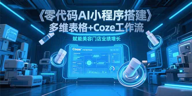 （15239期）零代码AI小程序搭建，多维表格+Coze工作流，赋能美容门店业绩增长-赛德副业库