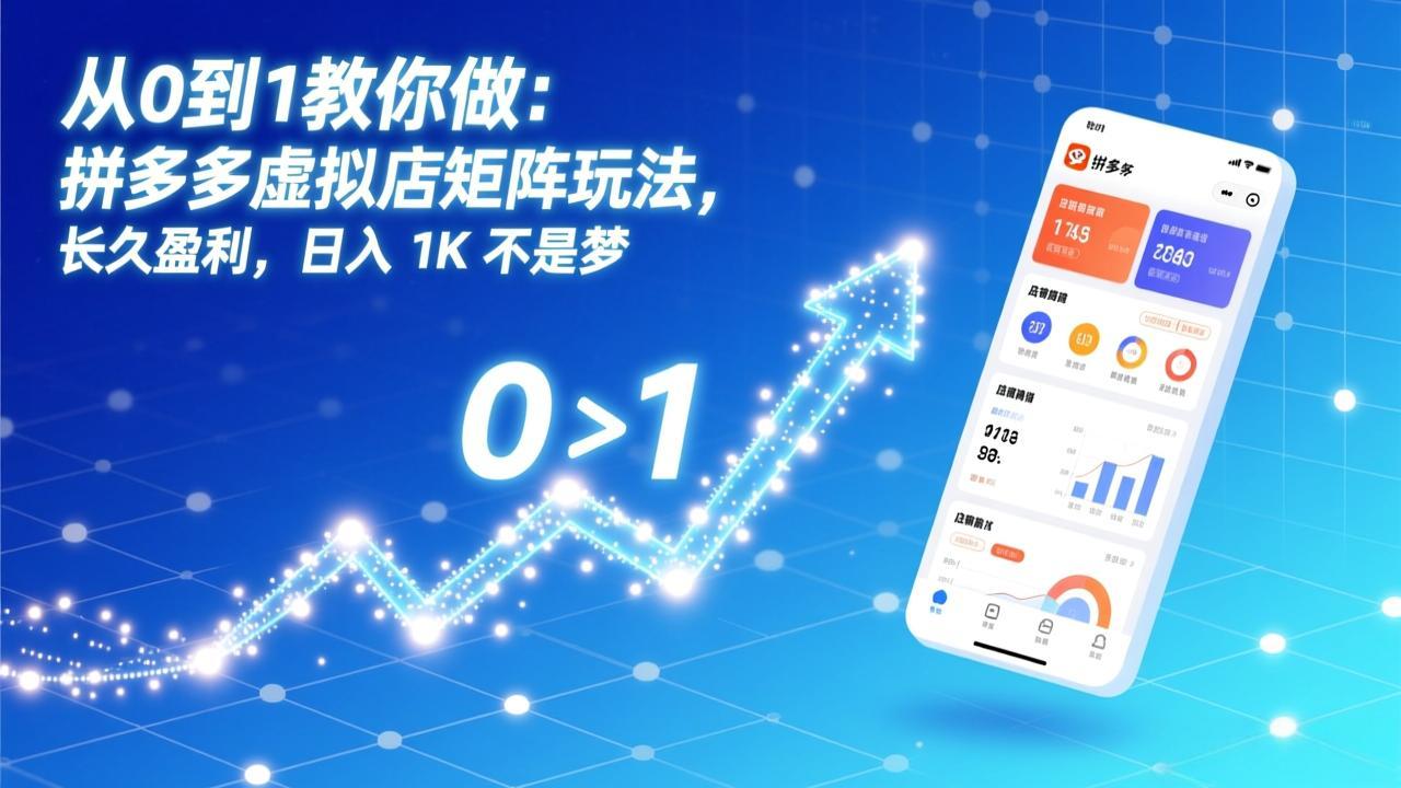 （17205期）从0到1教你做：拼多多虚拟店矩阵玩法，长久盈利，日入 1K 不是梦-赛德副业库