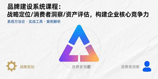 (15772期)品牌建设系统课程:战略定位/消费者洞察/资产评估,构建企业核心竞争力-赛德副业库