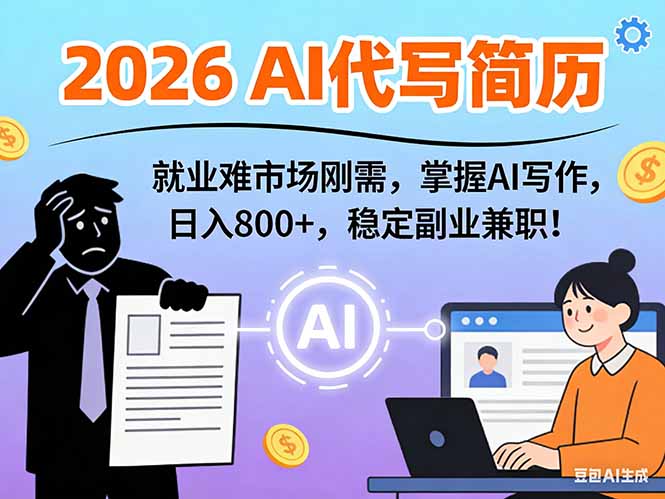(17119期)AI代写简历,超暴利,用万能模板月入1-3万实战教程,2026年市场刚需!-赛德副业库