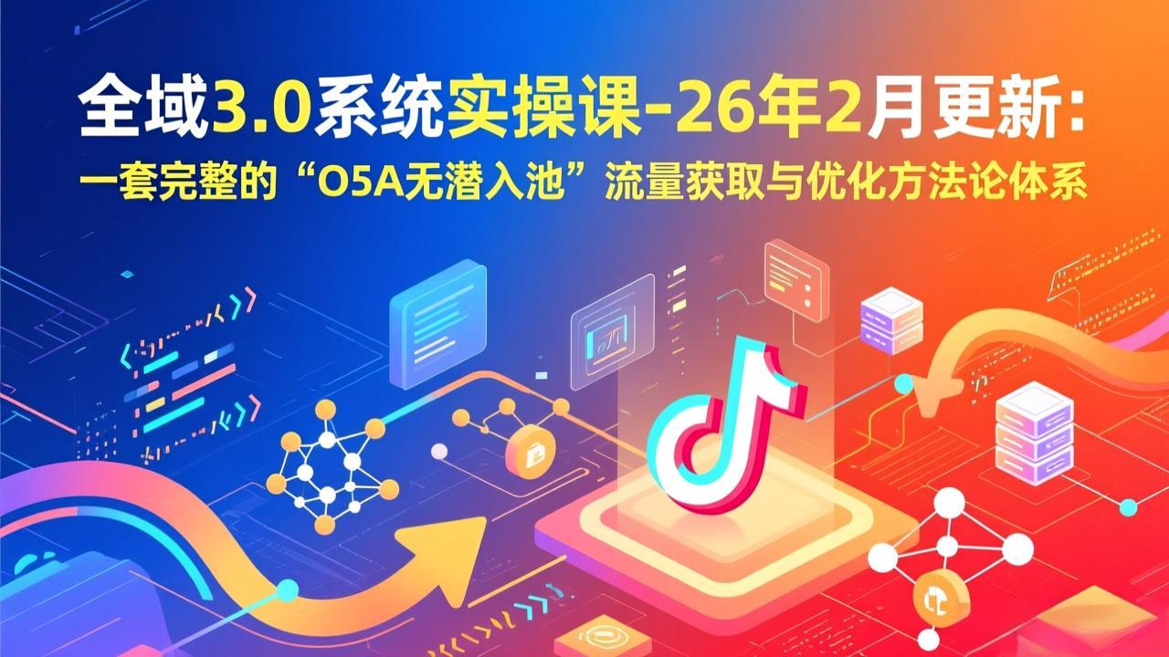 （17364期）全域3.0系统实操课-26年2月更新：一套完整的“O5A无潜入池”流量获取与优化方法论体系-赛德副业库