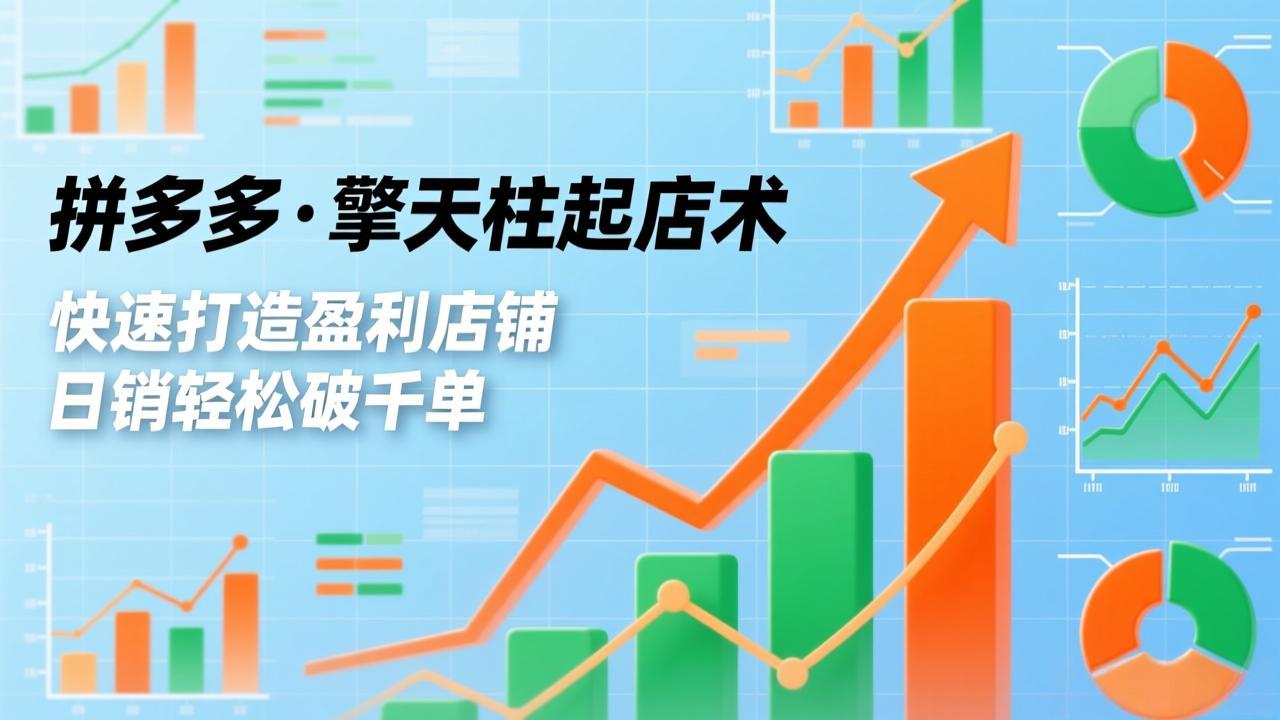 （17715期）拼多多·擎天柱起店术3.0(更新)，爆流布局、利润起飞、不断流，快速打造盈利店铺，日销破千单-赛德副业库