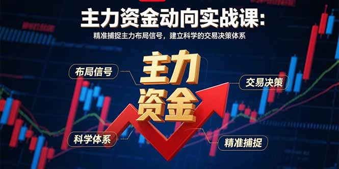 （15804期）主力资金动向实战课-8月：精准捕捉主力布局信号，建立科学的交易决策体系-赛德副业库