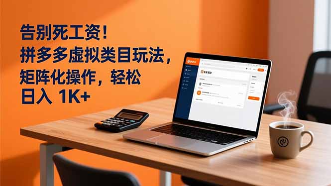 (16943期)告别死工资!拼多多虚拟类目玩法,矩阵化操作,轻松日入 1K+-赛德副业库