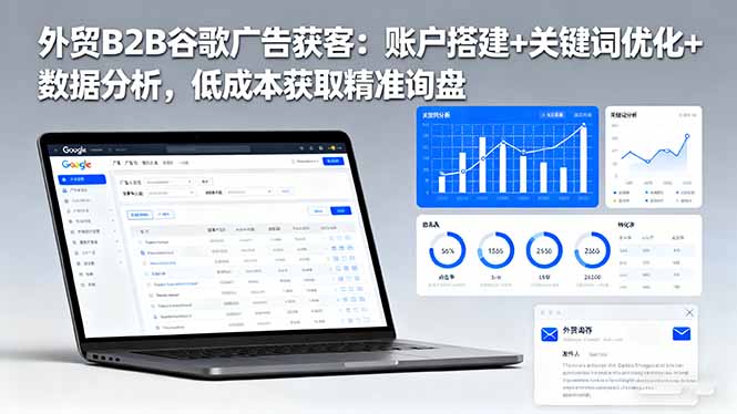 （16389期）外贸B2B 谷歌广告获客：账户搭建+关键词优化+数据分析，低成本获取精准…-赛德副业库