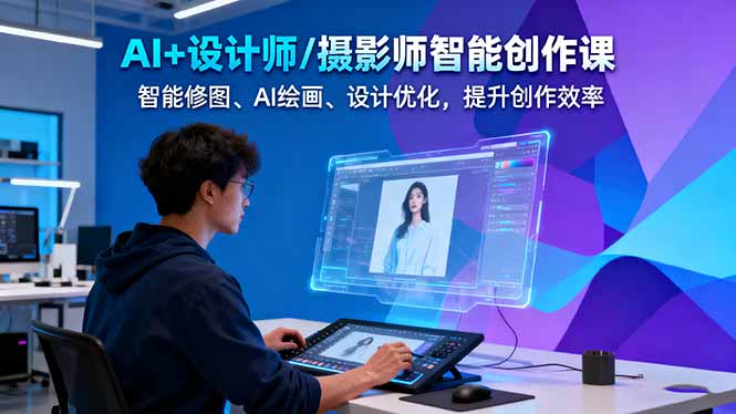 （16398期）AI+设计师/摄影师智能创作课：智能修图、AI绘画、设计优化，提升创作效率-赛德副业库