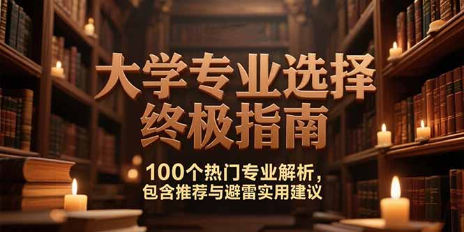 （15261期）付费文：大学专业选择终极指南,100个热门专业解析,包含推荐与避雷实用建议-赛德副业库