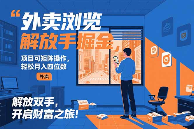 （15440期）外卖浏览掘金项目 可矩阵操作 轻松日入500+-赛德副业库