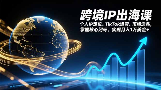 (17066期)跨境IP出海课,个人IP定位、TikTok运营、市场选品,掌握核心闭环,实现月入1万美金+-赛德副业库