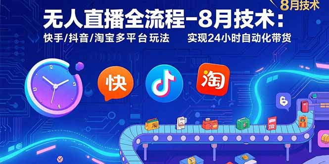 （15635期）无人直播全流程-8月技术：快手/抖音/淘宝多平台玩法 实现24小时自动化带货-赛德副业库
