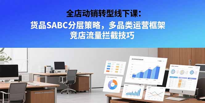 （15419期）全店动销转型线下课：货品SABC分层策略，多品类运营框架 竞店流量拦截技巧-赛德副业库