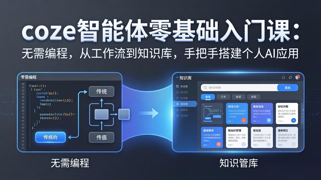 （17775期）coze智能体零基础入门课：无需编程，从工作流到知识库，手把手搭建个人AI应用-赛德副业库