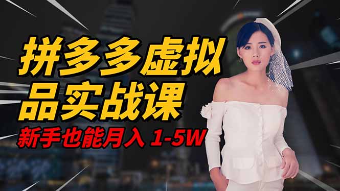 (16492期)2025 拼多多虚拟品系统实战课,轻资产项目,可矩阵开工作室,新手也能...-赛德副业库
