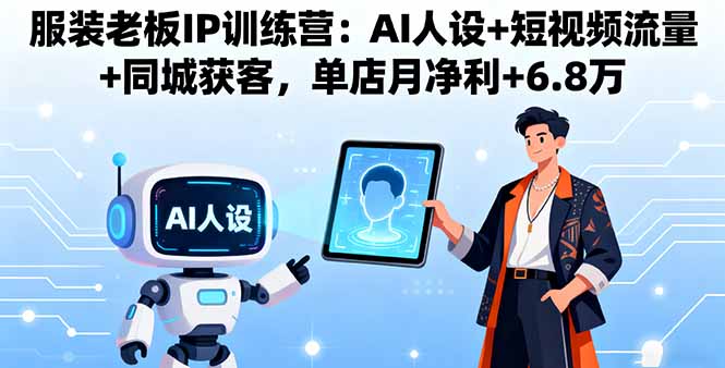 （16117期）服装老板IP训练营：AI人设+短视频流量+同城获客，单店月净利+6.8万-赛德副业库