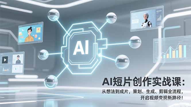 （17327期）AI短片创作实战课：从想法到成片，策划、生成、剪辑全流程，开启视频变现新路径！-赛德副业库